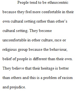 Why Do You Think People Tend To Be Ethnocentric